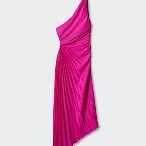NWT Mango Pink Dress Asymmetrical